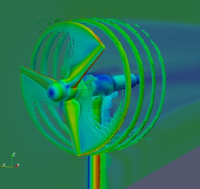 CFD simulation of a tidal turbine