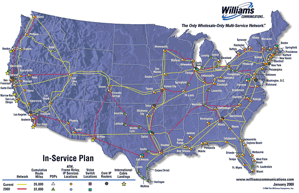 Williams Communications map - click for larger image