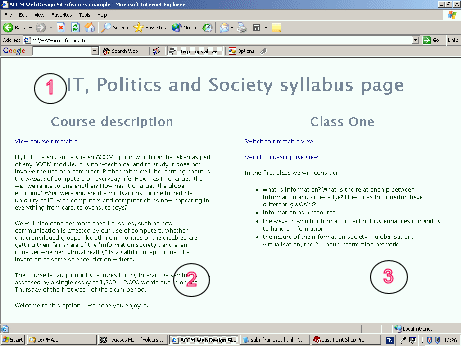 Screen shot of subj_whatframe.html