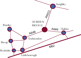 A map of principal roads