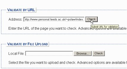 Image of W3C validator