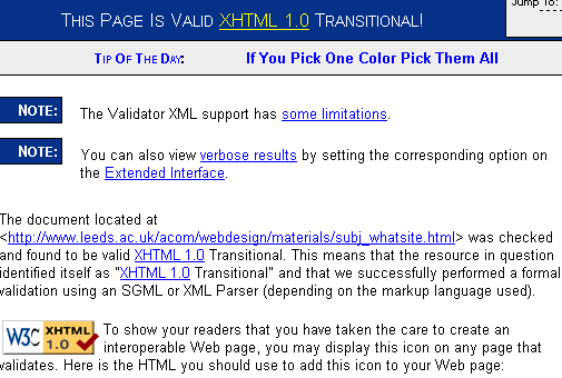 Image of error-free message