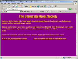 Screen shot: bad version of Groat page