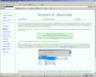 Screen Shot: page with bad table code in IE (looks fine)