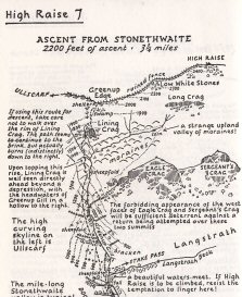 Image: page from Wainwright's 'Central Fells'