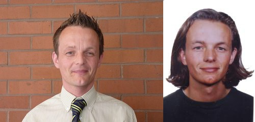 Hello my name is Duncan, this is what I look like now (left) and when I was a longer-haired undergraduate (right). I'm a lecturer here in the Department of Computer Science at the University of Manchester.