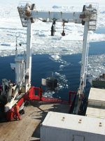 Deploying CTD over the stern