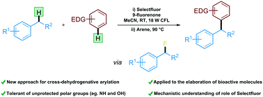 Cover image for Transition metal-free cross-dehydrogenative arylation of unactivated benzylic C–H bonds