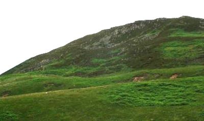 View of Long Gutter Edge landslide from below