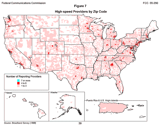 High Speed Providers map - click for larger image