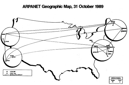 ARPANET in October 1989 - click for larger version