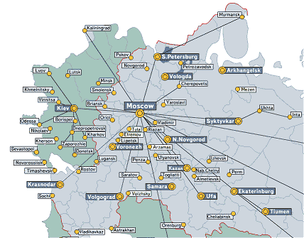 Golden Telecom map - click for larger version