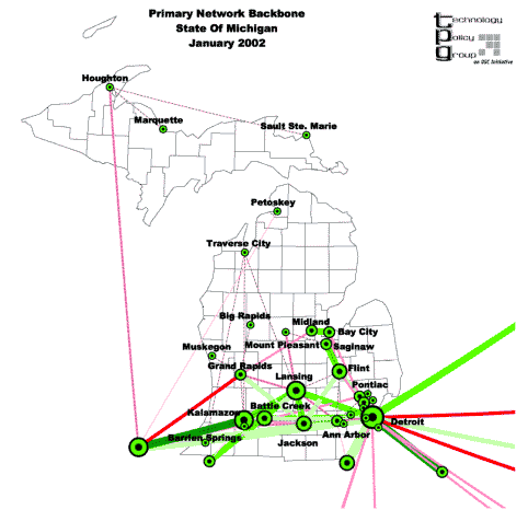 Michigan Network Map - Click for Larger Version