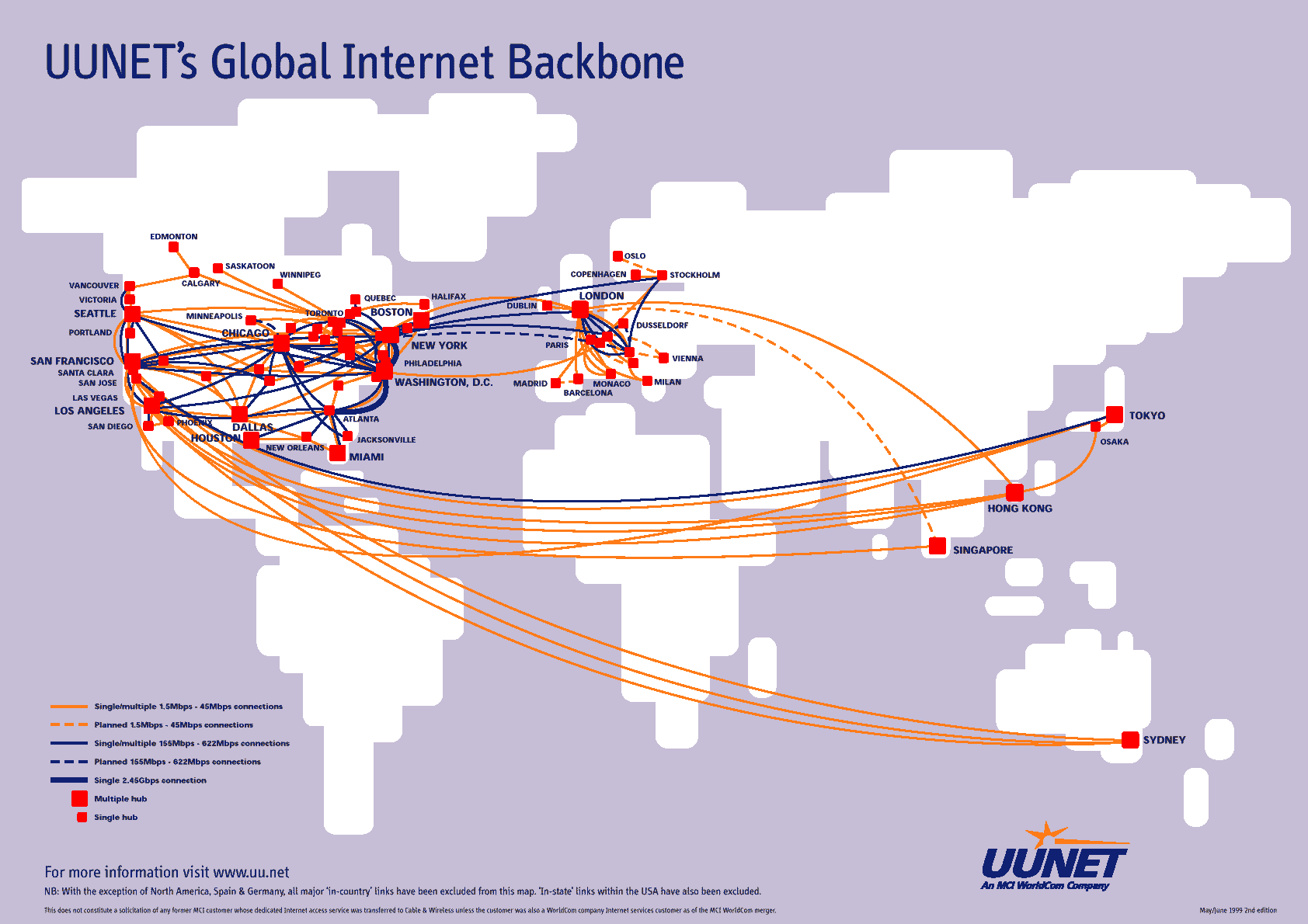 Internet Backbone Map World An Atlas of Cyberspaces  ISP Backbone Maps