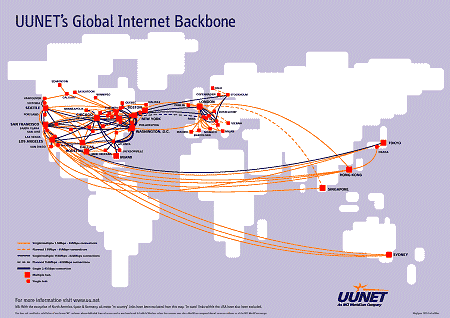 UUNEt Global Internet Backbone map - click for a larger version